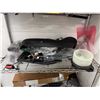 Image 3 : L2 - Rack w/ misc. OEM New Tesla parts including tail lights, seals, wood trim assembly, etc.