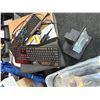 Image 6 : L2 - Large group of office equipment includes: Hi-Vis Vests, cables, heater,  keyboards