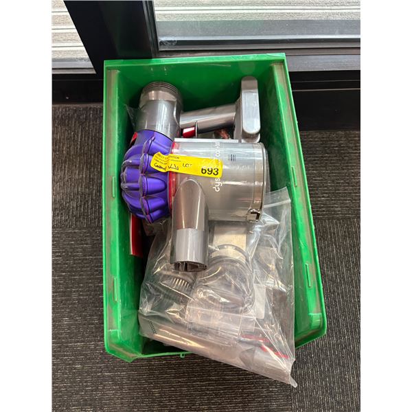 L2 - Group lot of Dyson Vacuum, Handy tool kit and Assorted commercial hardware components