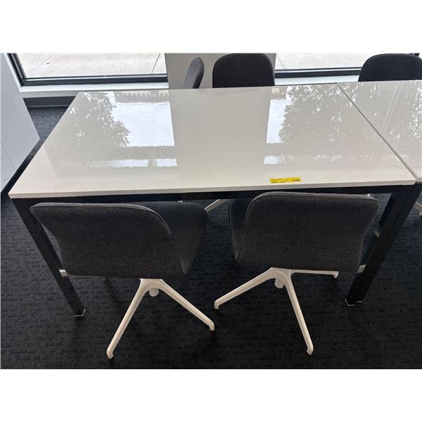 L2 - Modern Conference Room Set includes a Large Rectangular Table Paired with 4 Matching Designer C