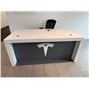 Image 1 : L2 - Large Rectangular Desk with Tesla branding, comes with an Office Chair