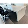 Image 3 : L2 - Large Rectangular Desk with Tesla branding, comes with an Office Chair