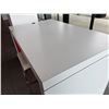 Image 2 : L2 - High-top Counter Table set with a white-and-red design, plus 3 Matching Bar Stools