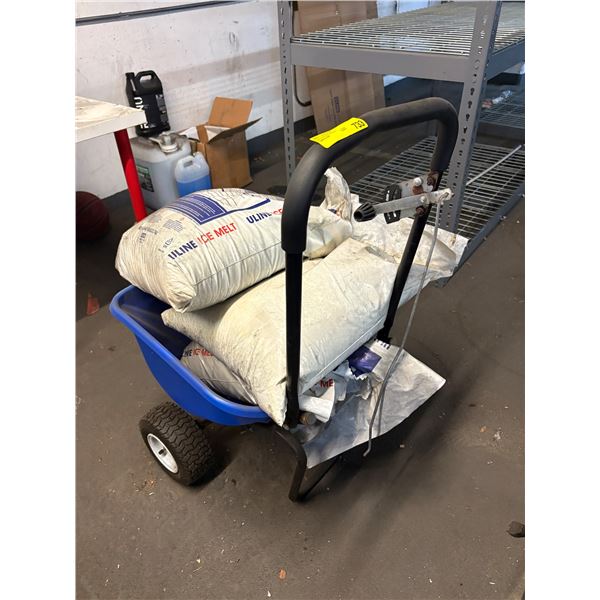 L2 - Uline Broadcast Spreader Loaded with Bags of Uline Ice Melt