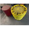 Image 1 : L2  - Justrite Red Oily Waste Can and Zenith Yellow 20-Gallon Universal Spill Kit
