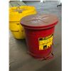 Image 4 : L2  - Justrite Red Oily Waste Can and Zenith Yellow 20-Gallon Universal Spill Kit