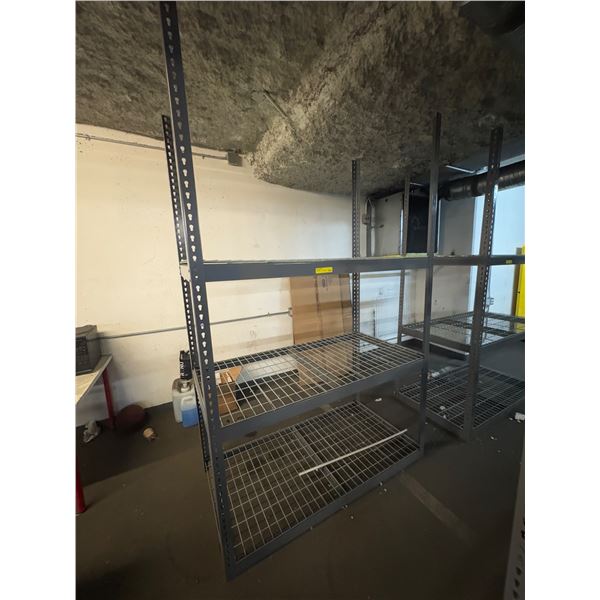 L2 - Heavy-Duty Industrial Metal Storage Racks with Wire Mesh Shelves - Bidder responsible for remov