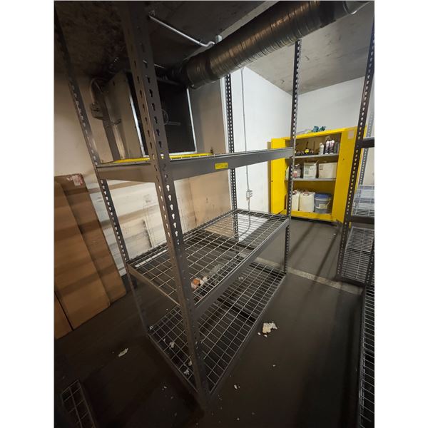 L2 - Heavy-Duty Industrial Metal Storage Racks with Wire Mesh Shelves - Bidder responsible for remov