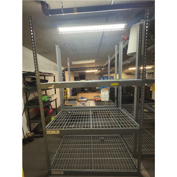L2 - Heavy-Duty Industrial Metal Storage Racks with Wire Mesh Shelves - Bidder responsible for remov