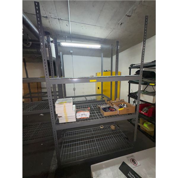 L2 - Heavy-Duty Industrial Metal Storage Racks with Wire Mesh Shelves - Bidder responsible for remov
