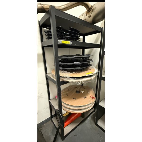 L2 - Rack Lot includes 3 Sets of New Tesla Rim Covers - RACK NOT INCLUDED