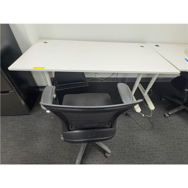 L2 - White Office Workstation Desk & Office Chair