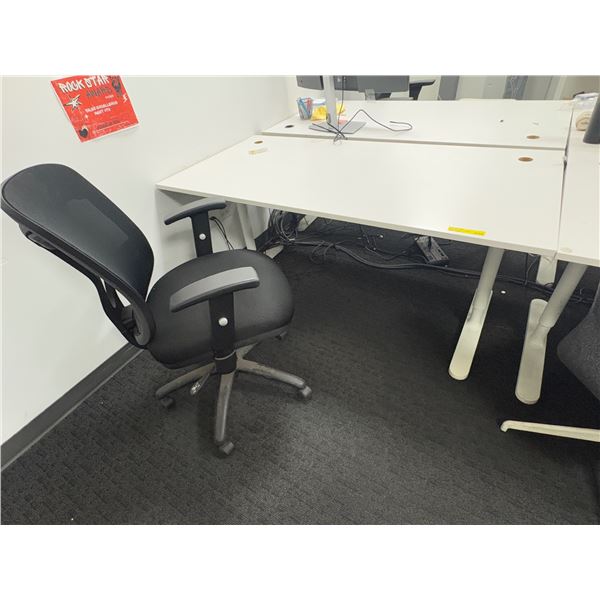 L2 - White Office Workstation Desk & Office Chair