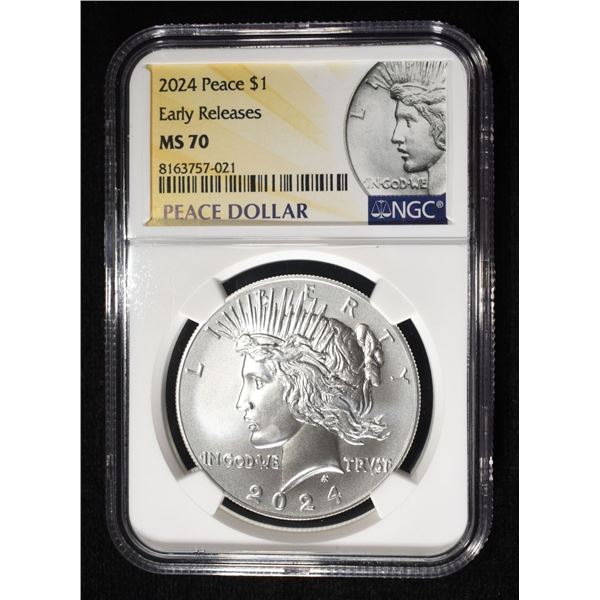 2024 PEACE DOLLAR NGC MS70 EARLY RELEASES