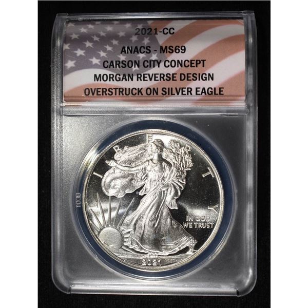2021-CC CONCEPT DOLLAR 1 OZ .999 ANACS MS69