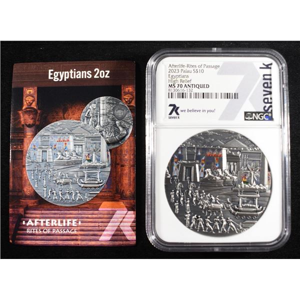 2023 PALAU EGYPTIAN AFTERLIFE HIGH RELIEF NGC MS70