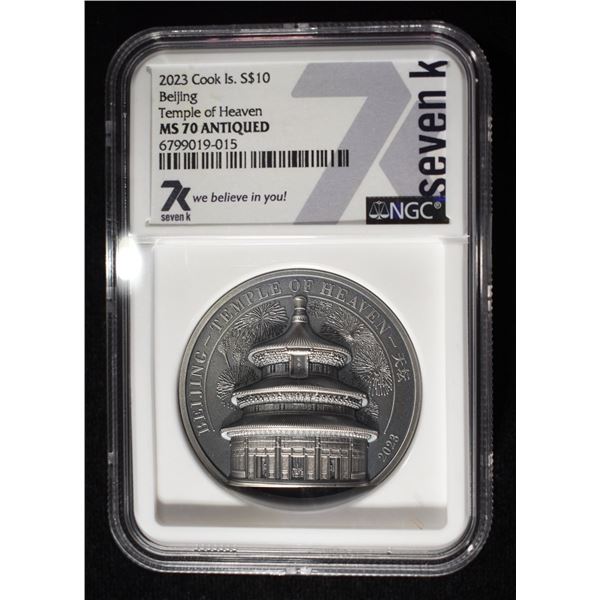2023 COOK ISLANDS BEIJING TEMPLE NGC MS-70