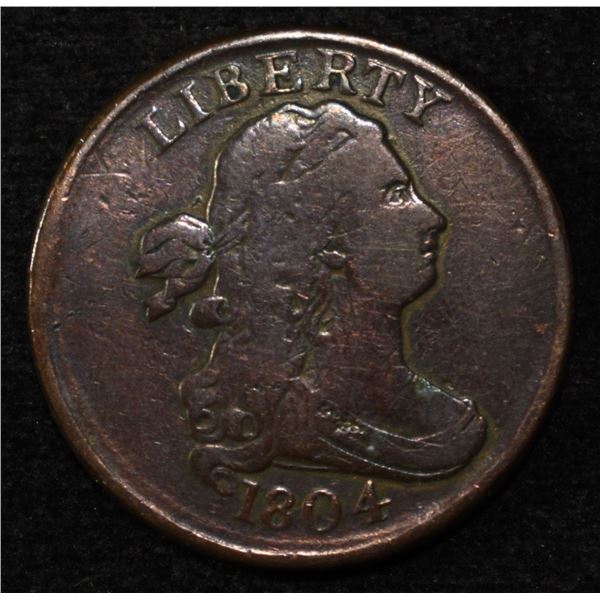 1804 HALF CENT VF CLEANED