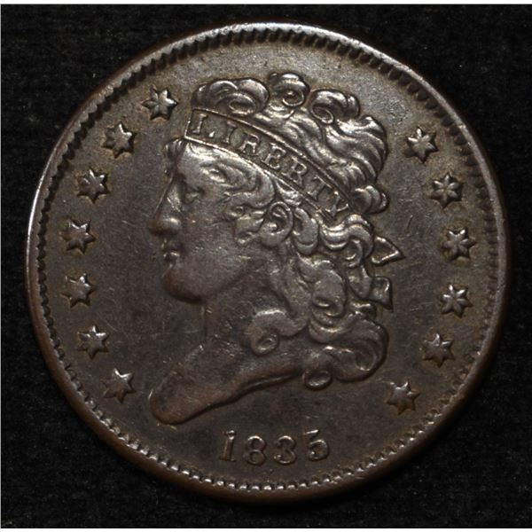 1835 HALF CENT AU