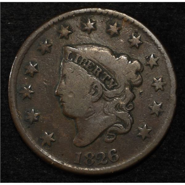 1826 LARGE CENT VG