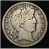 Image 1 : 1908-S BARBER HALF DOLLAR FINE