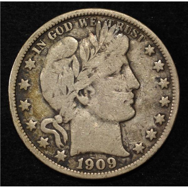 1909-O BARBER HALF DOLLAR FINE