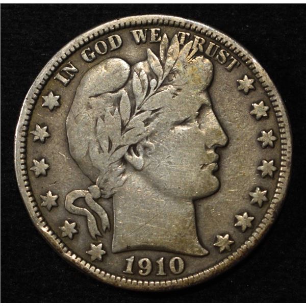 1910 BARBER HALF DOLLAR FINE