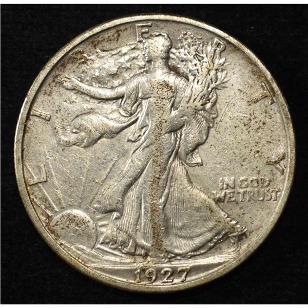 1927-S WALKING LIBERTY HALF DOLLAR XF/AU
