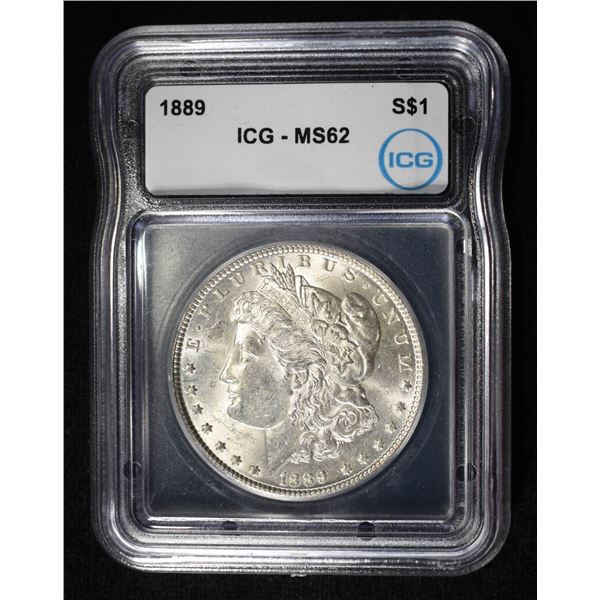 1889 MORGAN DOLLAR ICG MS62