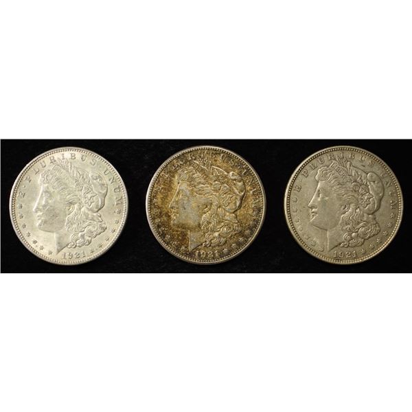 1921-P, D, & S MORGAN DOLLAR
