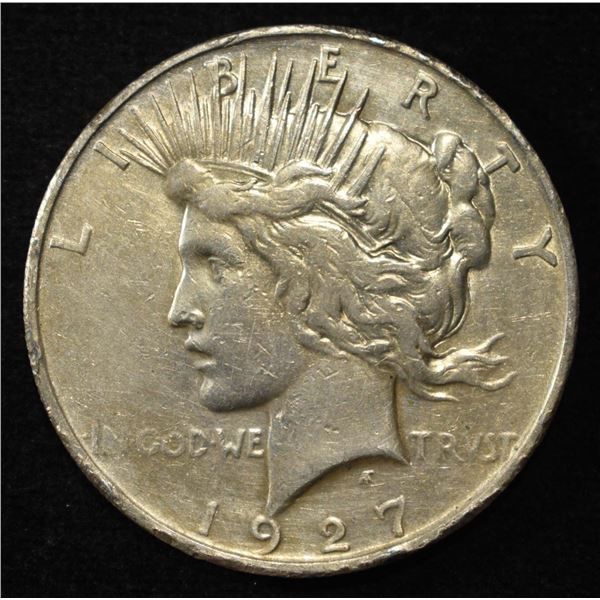 1927-D PEACE DOLLAR CH AU