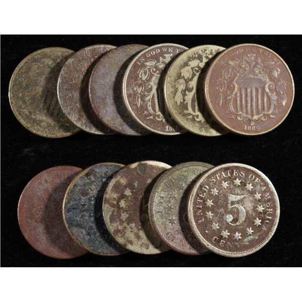 (11) SHIELD NICKELS
