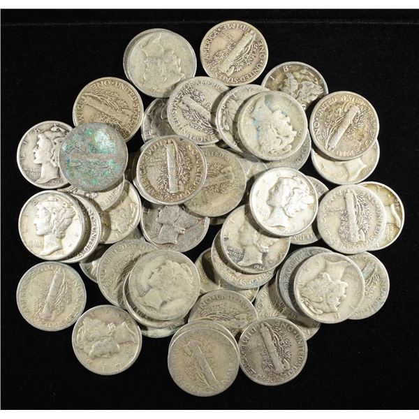 (50) MERCURY DIMES