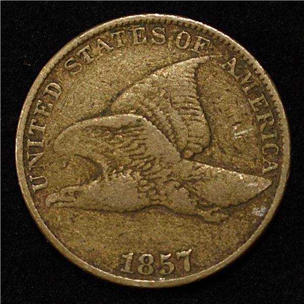 1857 FLYING EAGLE CENT VF