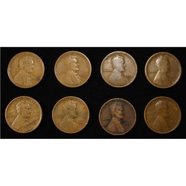 8 NICE EARLY SEMIKEY WHEAT CENTS