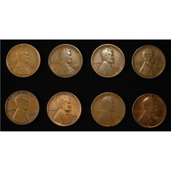 8 NICE EARLY SEMIKEY WHEAT CENTS