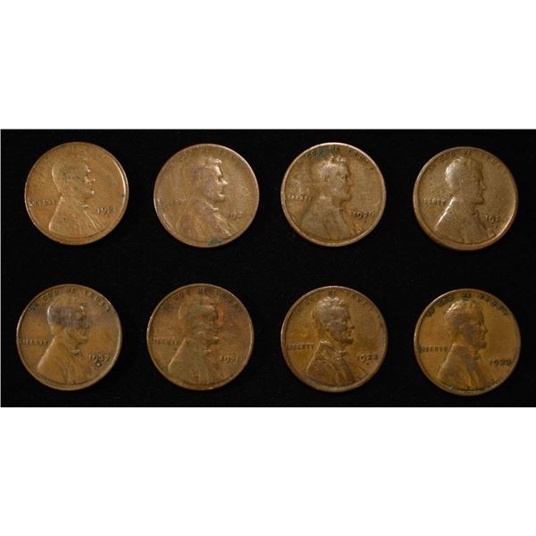 8 NICE EARLY SEMIKEY WHEAT CENTS