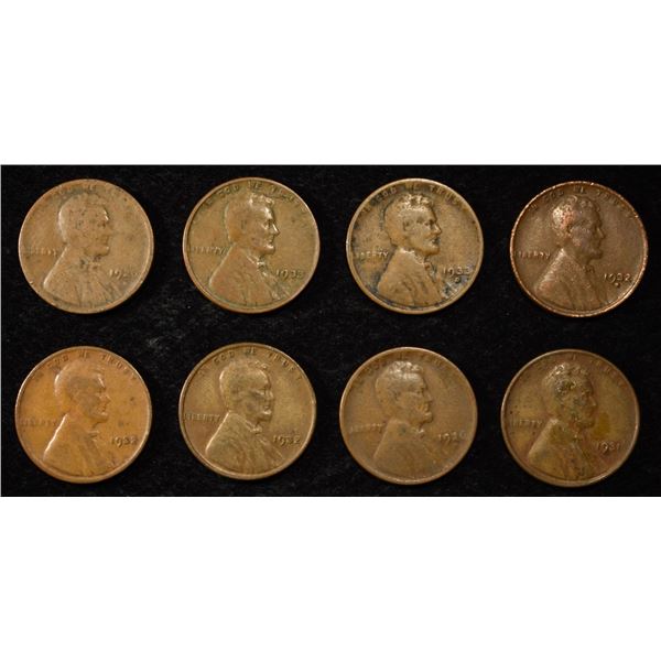 8 NICE EARLY SEMIKEY WHEAT CENTS