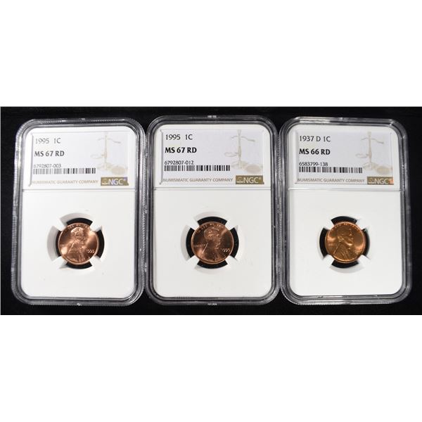 (3) NGC GRADED LINCOLN CENTS
