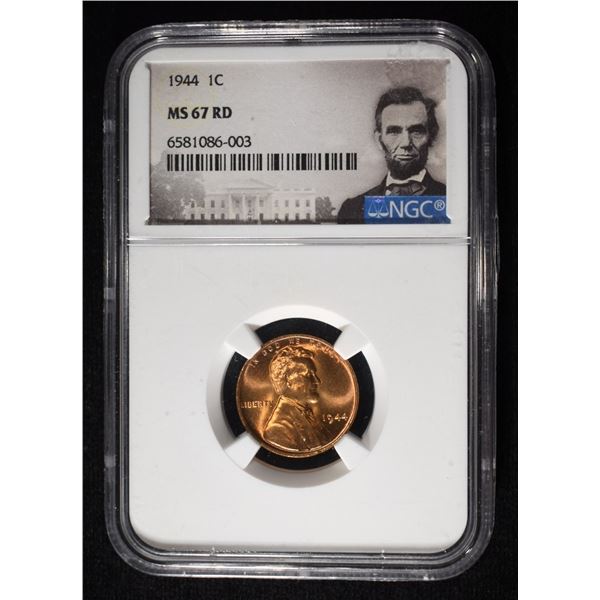 1944 WHEAT CENT NGC MS67 RD