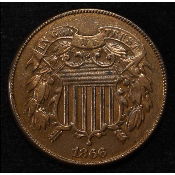 1866 2-CENT PIECE CH ORIG UNC