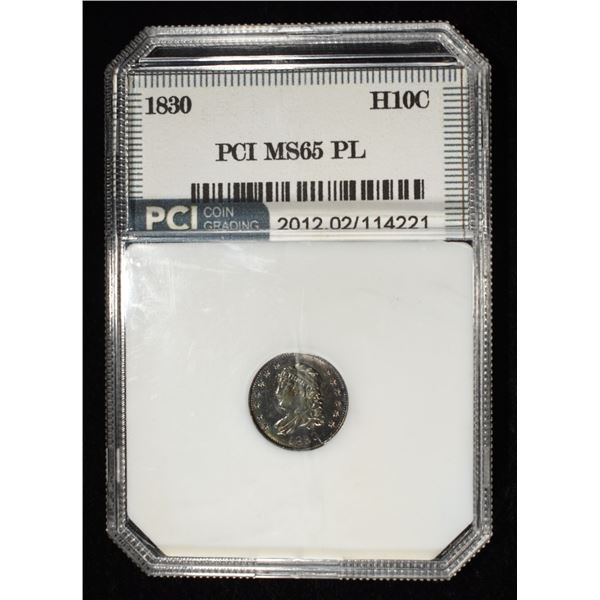 1830 CAPPED BUST HALF DIME PCI GEM BU PL