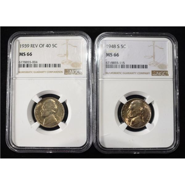 (2) NGC GRADED NICKELS