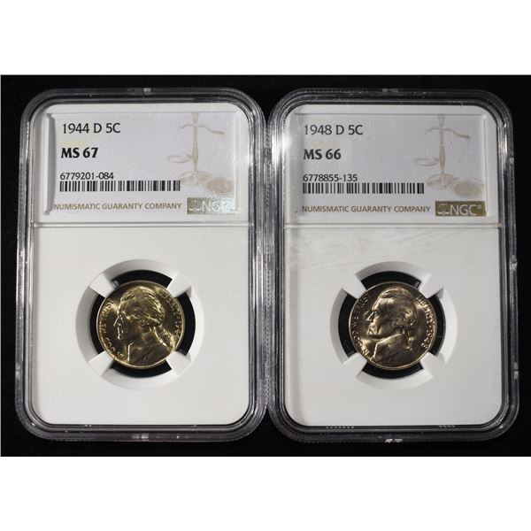 (2) GRADED NICKELS LOT
