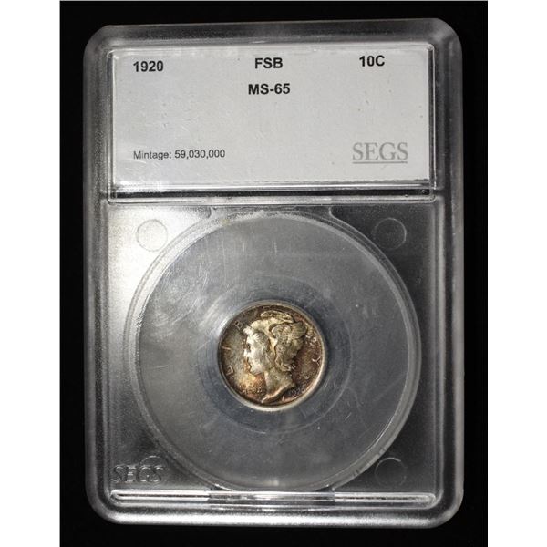 1920 MERCURY DIME FSB SEGS GEM BU