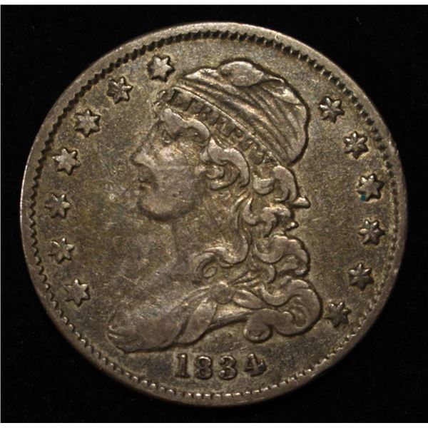 1834 CAPPED BUST QUARTER O/F IN OF NICE XF