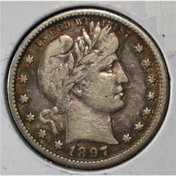 1897-O BARBER QUARTER VF