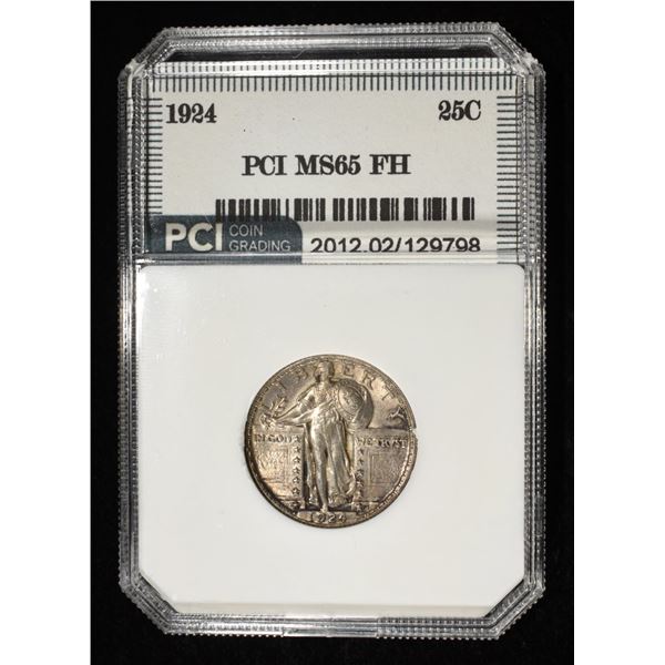 1924 STANDING LIBERTY QUARTER PCI GEM BU FH