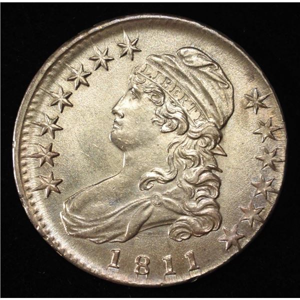 1811 CAPPED BUST HALF DOLLAR VERY CH UNC SHARP