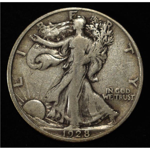 1928-S WALKING LIBERTY HALF DOLLAR VF